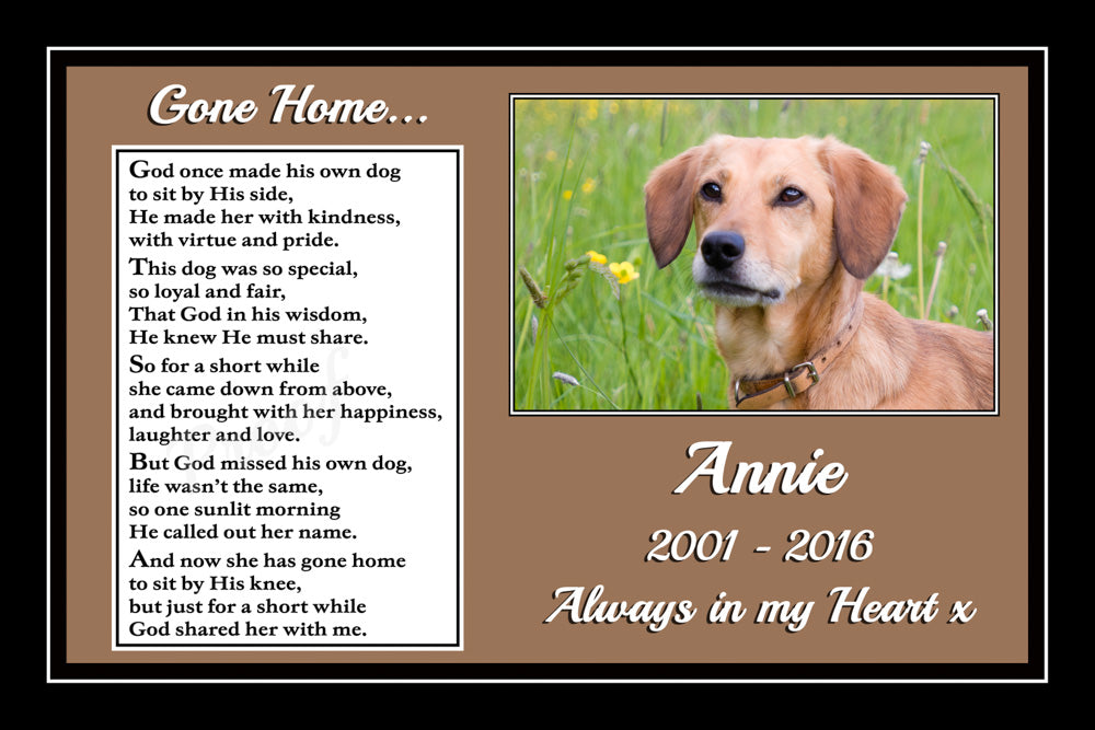 Personalised Pet Dog Memorial Print