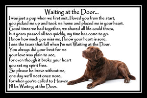 Chocolate Brown Labrador Pet Dog Memorial Print