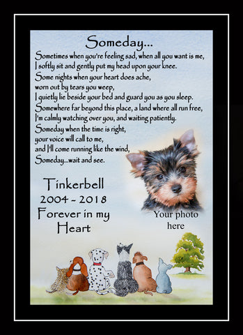 Personalised Pet Dog Rainbow Bridge Memorial Print