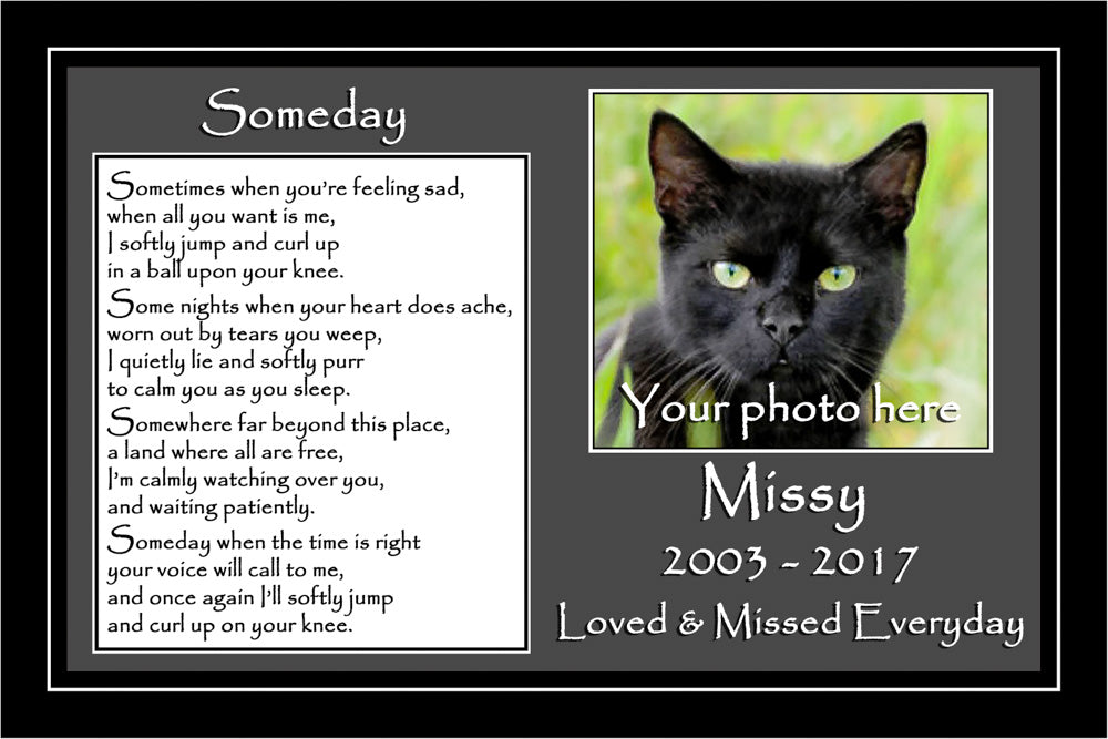 Personalised Pet Cat Memorial Print