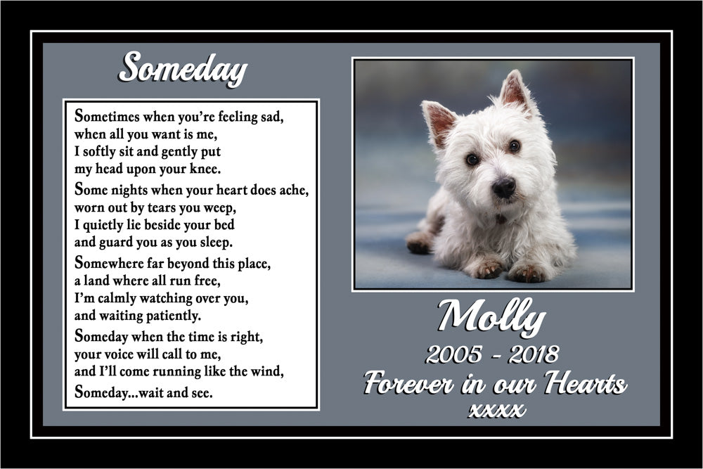 Personalised Pet Dog Memorial Print