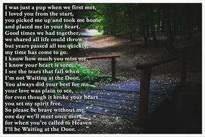 Pet Dog Memorial Flexible Magnet with a choice of exclusive verses